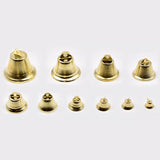 HULIANFU  50Pcs Gold Metal Bells Christmas Jingle Bell Ornaments Xmas Tree Decoration DIY Handmade Crafts Wedding Christmas Decor