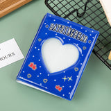 HULIANFU Kpop Card Binder 3inch Photo Album Hollow Love Heart Model Photocard Holder Plaid Album Instax Mini Album For Cards Collect Book