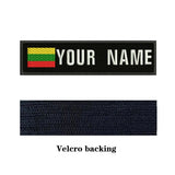 HULIANFU National Flag 10X2.5cm Embroidery Custom Name Text Patch Stripes Badge Iron On Or Sew On Or Velcros Patches For