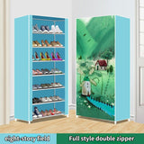 HULIANFU Shoe Rack Multi-layer Household Dust-proof Shoe Cabinet Assembly Economical Shoe Rack Dormitory Door Storage Cabinet