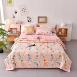 HULIANFU PEIDUO Simple Modern Air Condition Thin Blanket Summer Quilt Cotton Fluffy Plaid Blanket On The Bed Comfortable Comforter