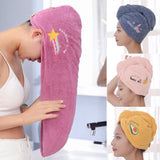 HULIANFU Women Girl  Microfiber Shower Towel Quick Hair Drying Cap Soft Bath Hats Skin Friendly Water Absorption Bathroom Hooded Towels