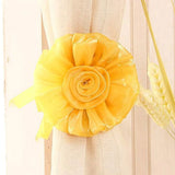 HULIANFU Modern Room Buckle Holder Magnetic Curtain Tieback Flower Strap Window Flower Curtain Tieback Clip-on Rose Tie Holder Decor