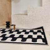 HULIANFU Retro Living Room Coffee Table Carpet Checkerboard Modern Light Luxury Bedroom Bedside Rugs Home Plush Cloakroom Decorative Rug