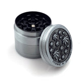 HULIANFU Metal Leaf Weed Grinder 3/4 Layer Mesh Screen Pollen Catcher Smoke Herb Herbal Spice 40mm 1.57 inch Mini Grinder Smoking