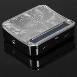 HULIANFU NEW Creative Design 88*79*22mm Metal Automatic Cigarette Tobacco Weed Kitchen Smoking Smoke Roller Rolling Machine Box Case Tin