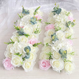 HULIANFU Luxury Wedding Road Cited Flowers Rose Peony Hydrangea Mix DIY Arched Door Flower Row Window T Station Wedding Decoration