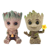 HULIANFU Strongwell Home Decoration Flower Vase Miniature Model Succulent Flower Pots Desktop Display Figurines Baby Groot Artware Gifts