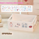 HULIANFU Ins Desktop Plastic Storage Baskets Organizer Box Folding Stackable Toy Storage Basket with Handle Bathroom Storage Box Basket