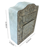 HULIANFU Outdoor Metal Mailbox For Storing Messages Leaving Message Decorate Your Home and Office Retro Rustic Mailbox