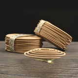 HULIANFU T 48pcs/box Natural Coil Incense Aromatherapy Fragrance Indoors Indian Buddhist Sandalwood Incense Without Censer