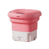 HULIANFU Portable Mini Folding Washing Machine for Socks Underwear Clothes Washer with Dryer Bucket Cleaning Washer Washing Machine