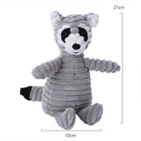 HULIANFU Plush Dog Toy Animals Shape Bite Resistant Squeaky Toys Corduroy Dog Toys for Small Large Dogs Puppy Pets Training Accessories