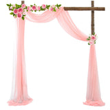 HULIANFU Wedding Arch Chiffon Drapes Photography Background Decorations Wedding Home Garden Party Decor Pendant Wall Decoration 70*550Cm