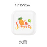 HULIANFU Spit Bones Bone Dish Household Melamine Plastic Dining Table Tray Dried Fruit Residue Snack Residue Dish Snack Dish Vinegar Dish