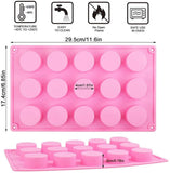 HULIANFU SILIKOLOVE Cylinder Silicone Soap Mold Round Silicone Molds for Handmade Soap Making, Lotion Bars, Bath Bombs, Chocolate, Cake