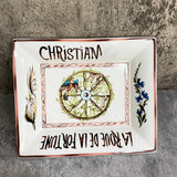 HULIANFU Retro Plate Bone China Dinner Set Nordic Kitchen Ceramic Dessert Charger Plates for Wedding Tableware Trays Decorative Mug Cup