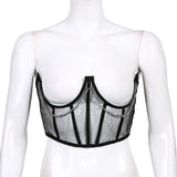 Hulianfu Sexy Corset Underbust Women Gothic Corset Top Curve Shaper Strap Slimming Waist Belt Chain Lace Corsets Bustiers Sexy Punk