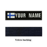 HULIANFU National Flag 10X2.5cm Embroidery Custom Name Text Patch Stripes Badge Iron On Or Sew On Or Velcros Patches For