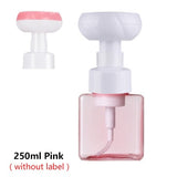 HULIANFU Soap Bottle Foaming Lotions Refillable Bottle Flower Pump Head Soap Shampoo Cosmetic Empty Bottle 250ML
