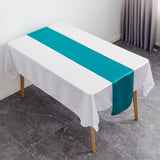 HULIANFU Table Runner Satin Shiny Colour Wedding Decoration Hotel Birthday Party Show Banquet Table Runner