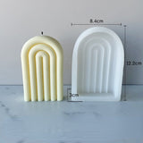 HULIANFU U-shaped Rainbow Bridge Diy Candle Silicone Mold Creative Arched Door N-Shaped Candle Mold Aromatherapy Gypsum Resin Mould