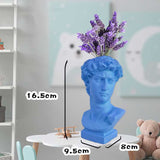 HULIANFU W&amp;G Nordic Vase Home Decor Vase Creative Human Head Portrait Flower Vases Room Decoration Resin David Flower Vase Room Decor