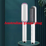 HULIANFU straight hair comb ins negative ion does not hurt hair curler fluffy straight roll dual-use lazy splint portable household