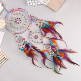 HULIANFU NEW Creative all handmade five-ring dream catcher pendant living room bedroom decoration wall hanging beautiful Hanging ornament