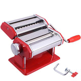HULIANFU Pasta Maker,Stainless Steel Manual Pasta Maker Machine Perfect for Homemade Spaghetti, Fettuccini, Lasagna,or Dumpling Skins