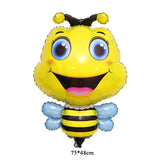 HULIANFU Jungle Cartoon Animal Balloon Rabbit Fox Penguin Hippo Tiger Crocodile Aluminum Foil Balloon Zoo Party Children  Toy