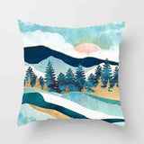 HULIANFU New Japanese Geometric Peak Encrypted Linen Cushion Cover Pillow Cover