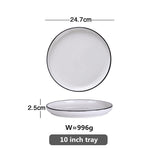 HULIANFU White Dinner Plate Set Ceramic Kitchen Plate Tableware Set Food Dishes Rice Salad Noodles Bowl Soup Kitchen Cook Tool 1pc