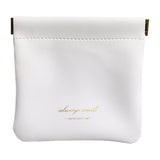 HULIANFU Lady Cosmetic Bag Small Portable Airpods Protective Sleeve Mini Bag Earphone Sundries Lipstick Storage Bag PU Leather Small Bag