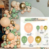 HULIANFU Rose Apricot Balloon Garland Arch Kit Wedding Birthday Party Decoration Kids Confetti Latex Balloons Baby Shower Decor Baloon