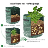 HULIANFU PE Potato Grow Bags Indoors Tomatoes Carrots Grow Pot Planting Vegetable Pots Garden Living Bag Outdoor Garden Pot Garden Tool
