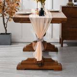 HULIANFU Long Chiffon Luxury Solid Color Table Runner For Wedding Party Christmas Banquets Bridal Home Table Arches Cake Table Decoration