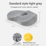 HULIANFU Memory Foam Lumbar Cushion Orthopedic Pillow Office Chair Cushion Support Waist Back Pillow Sets Car Seat Cushion Hips Massager