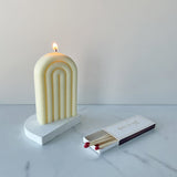 HULIANFU U-shaped Rainbow Bridge Diy Candle Silicone Mold Creative Arched Door N-Shaped Candle Mold Aromatherapy Gypsum Resin Mould
