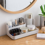 HULIANFU Makeup Organizer Bathroom Storage Box Cosmetic Organiser Office Desktop Make Up Jewelry Storage Box Sundries Container