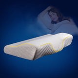 HULIANFU Memory Foam Bedding Pillow Neck protection Slow Rebound Memory Foam Butterfly Shaped Pillow Health Cervical Neck size in 50*30CM
