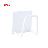 HULIANFU Kitchen Stainless Steel Sink Sponges Holder Self Adhesive Drain Drying Rack Kitchen Wall Hooks Accessories Storage Organizer