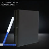 HULIANFU Portable Automatic Cigarette Case Metal Cigarette Boxes 10PCS Cigarette Holder Case Not Lighter Gadget for Men Christmas Gifts