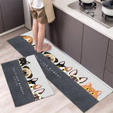 HULIANFU Modern Kitchen Mat Home Entrance Doormat Hallway Bedroom Living Room Decoration Floor Carpet Balcony Bathroom Anti-Slip Long Rug