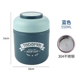 HULIANFU Mini Thermal Lunch Box Food Container with Spoon Stainless Steel Vaccum Cup Soup Cup Insulated Lunch Box taza desayuno portatil
