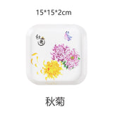 HULIANFU Spit Bones Bone Dish Household Melamine Plastic Dining Table Tray Dried Fruit Residue Snack Residue Dish Snack Dish Vinegar Dish