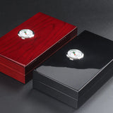 HULIANFU New Cedar Wood Cigar Travel Humidor Box Portable Cigar Case with Hygrometer and Divider Cigar Humidor Sigaren Box