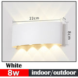 HULIANFU Led Wall Lamp Interior Wall Light IP65 Waterproof Led Lamp Wall Decor For Living Room Bedroom Garden Outdoor Lighting AC86-265