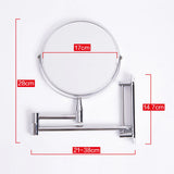 HULIANFU ORZ Bathroom Shaving Mirror Wall Cosmetic Extendable 7inch 1X3X Magnifying Double Side Rotatable Makeup Wall Mirror