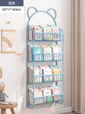 HULIANFU Simple Metal Bookshelf Iron Art Furniture Children  Picture Books Storage Rack Save Space Wall Hanging Shelf Bookcase Bedroom